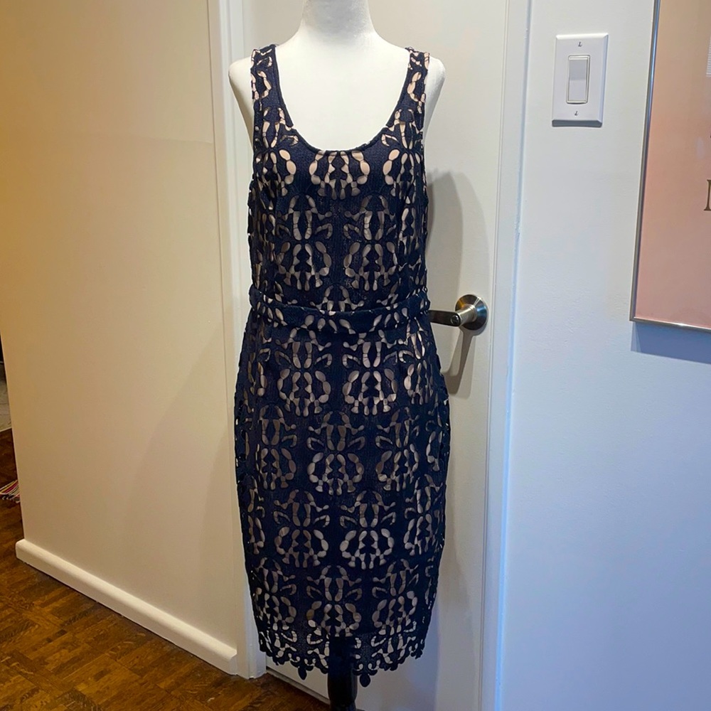 Banana Republic Navy Lace Dress  $50